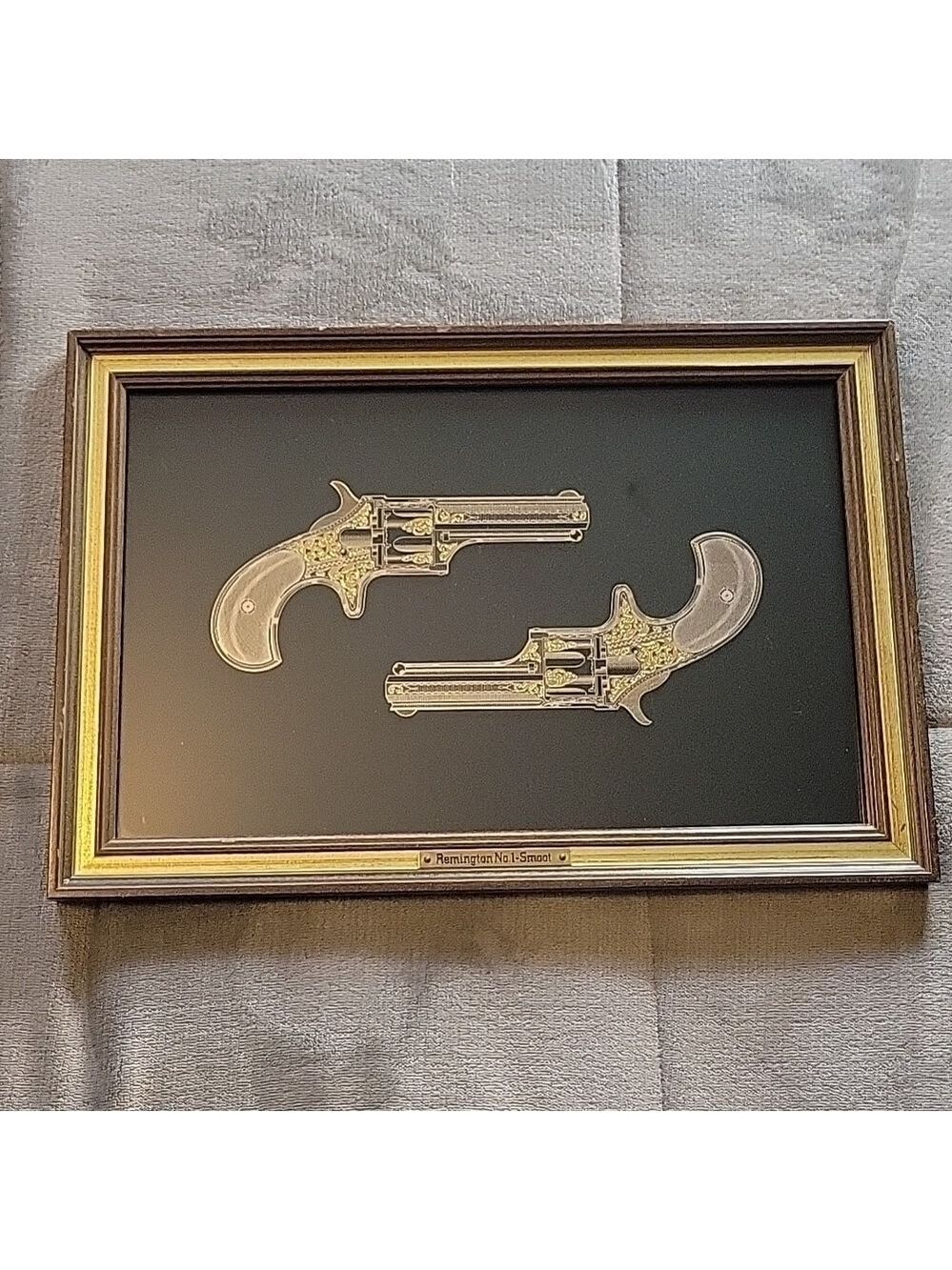 Franklin Mint 1981 Remington No. 1 Smoot Pistols – 24k Gold & Sterling Silver